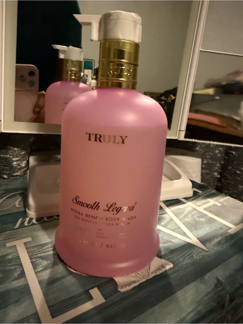 TRULY Pink Smooth Legacy Hydra Renew Body Wash Bottle